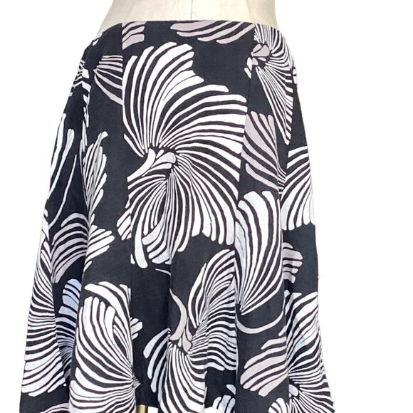 NEW YORK & COMPANY Skirt Linen Tropical Floral Lightweight Sz 10 #176C - Picture 4 of 7